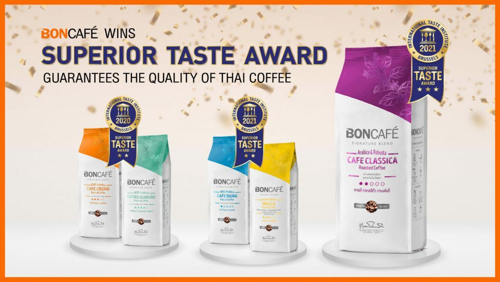 Read more about the article Quality Guaranteed! Thai Coffee  Boncafé wins 3 Superior Taste Awards